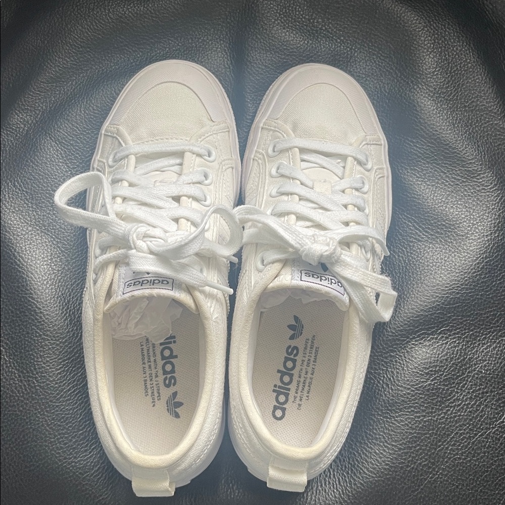 adidas Women’s White Nizza Platform Sneaker - Picture 5 of 16